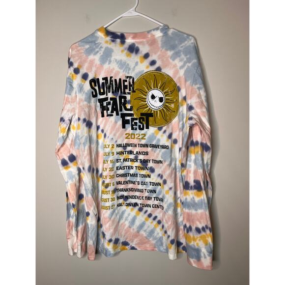 Disney Parks Nightmare Before Christmas Pastel Tie Dye Halloween Concert Shirt M - Picture 4 of 4